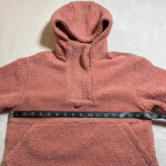 Nike Girl's Therma Fit Sherpa Pullover Quarter Zip Hoodie Jacket Size X-Small - Picture 10 of 11